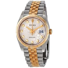 Rolex Datejust 36 Silver Jubilee Diamond Dial Men's Steel and 18kt Yellow Gold Jubilee Watch 126233SJDJ