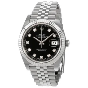 Rolex Datejust Black Diamond Dial Automatic Men's Jubilee Watch 126334BKDJ