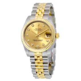 Rolex Datejust Lady 31 Champagne Dial Stainless Steel and 18K Yellow Gold Jubilee Bracelet Automatic Watch 178273CDJ