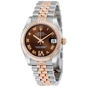 Rolex Datejust Lady 31 Chocolate Brown Dial Stainless Steel and 18K Everose Gold Jubilee Bracelet Automatic Watch 178271CHRDJ