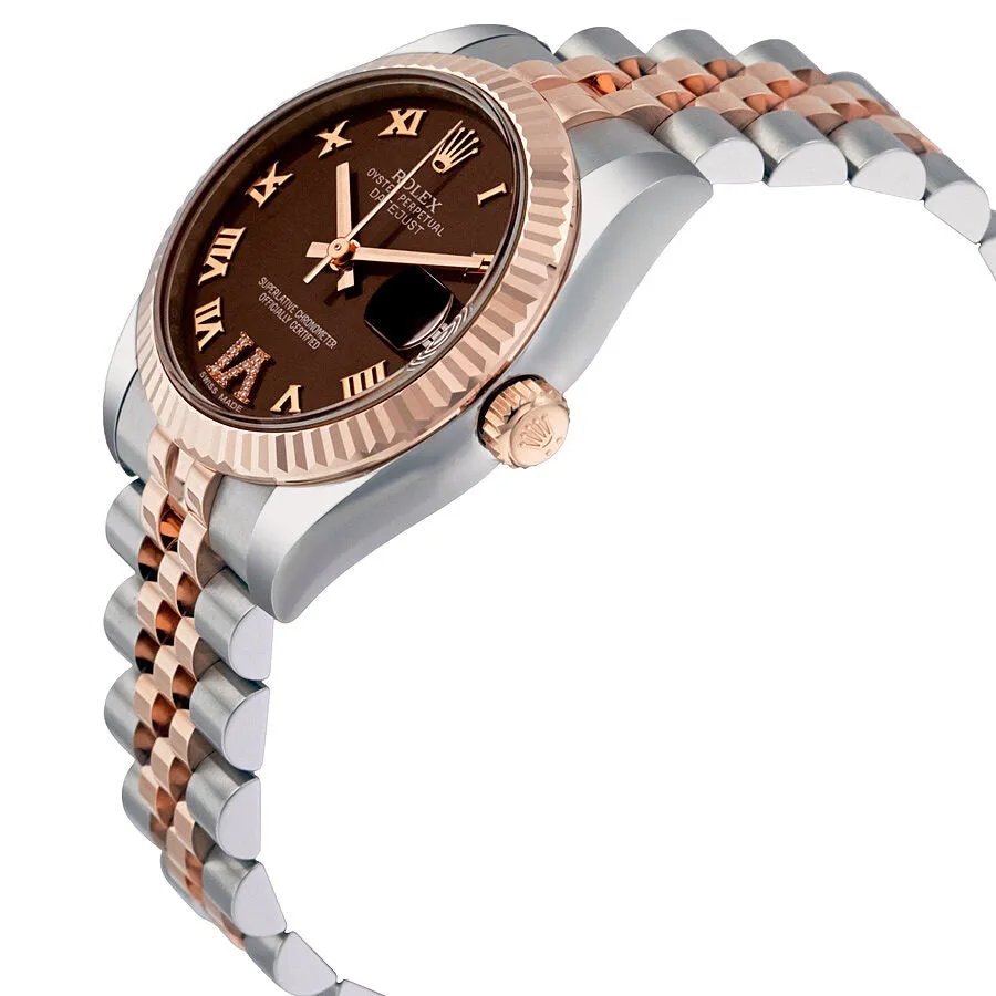 Rolex Datejust Lady 31 Chocolate Brown Dial Stainless Steel and 18K Everose Gold Jubilee Bracelet Automatic Watch 178271CHRDJ