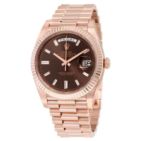 Rolex Day-Date 40 Chocolate Dial 18K Everose Gold President Automatic Men's Watch 228235CHDP