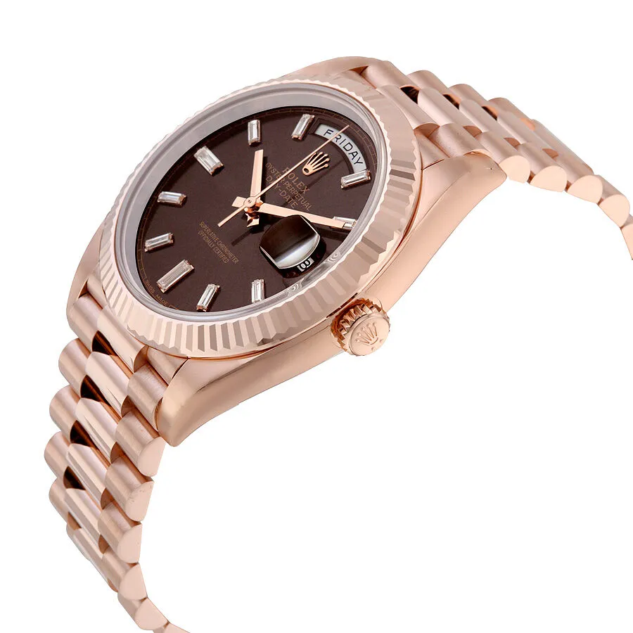 Rolex Day-Date 40 Chocolate Dial 18K Everose Gold President Automatic Men's Watch 228235CHDP