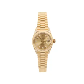 Rolex Ladies DateJust 18ct Diamond Lug
