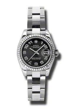 Rolex Lady Datejust 26 Black Concentric Dial Stainless Steel Oyster Bracelet Automatic Watch 179174BKCAO