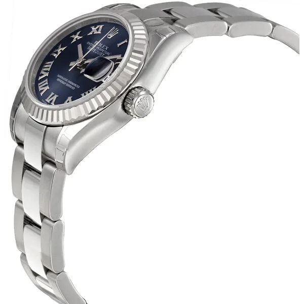 Rolex Lady Datejust 26 Blue Dial Stainless Steel Oyster Bracelet Automatic Watch 179174BLRO