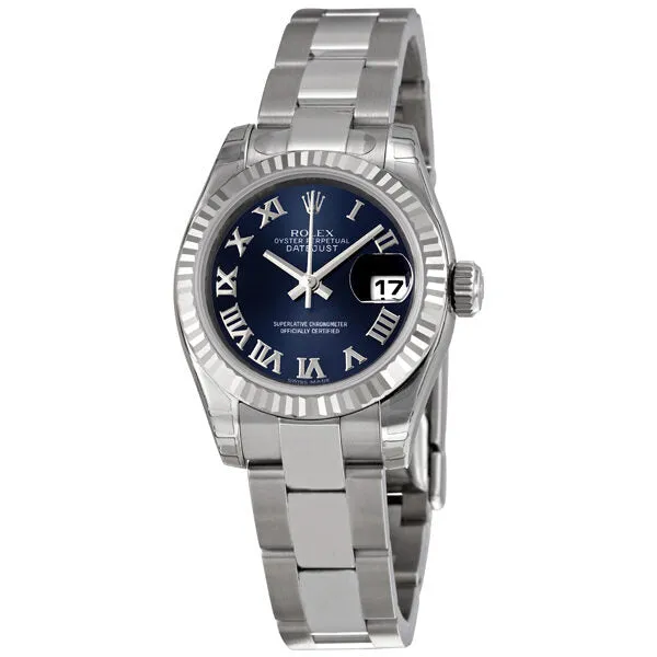 Rolex Lady Datejust 26 Blue Dial Stainless Steel Oyster Bracelet Automatic Watch 179174BLRO