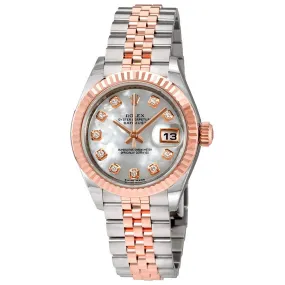Rolex Lady Datejust 26 Mother of Pearl Dial Stainless Steel and 18K Everose Gold Jubilee Bracelet Automatic Watch 179171MDJ