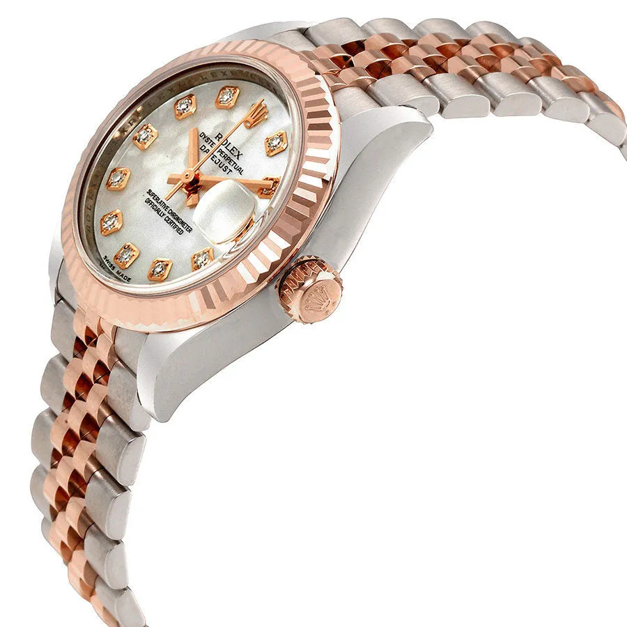 Rolex Lady Datejust 26 Mother of Pearl Dial Stainless Steel and 18K Everose Gold Jubilee Bracelet Automatic Watch 179171MDJ