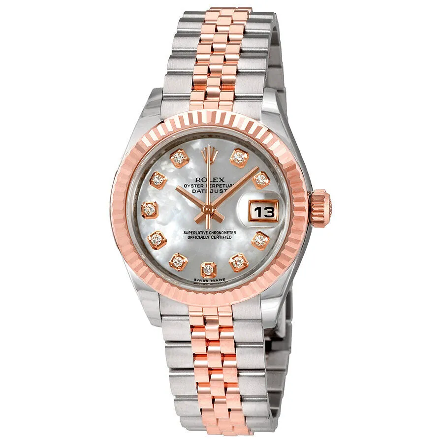 Rolex Lady Datejust 26 Mother of Pearl Dial Stainless Steel and 18K Everose Gold Jubilee Bracelet Automatic Watch 179171MDJ