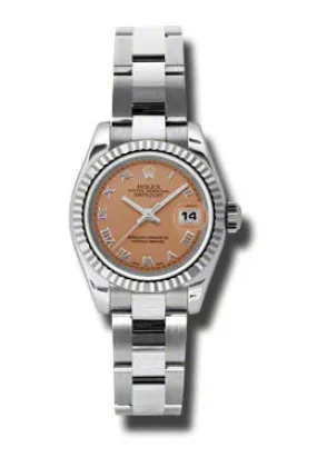 Rolex Lady Datejust 26 Pink Dial Stainless Steel Oyster Bracelet Automatic Watch 179174PRO