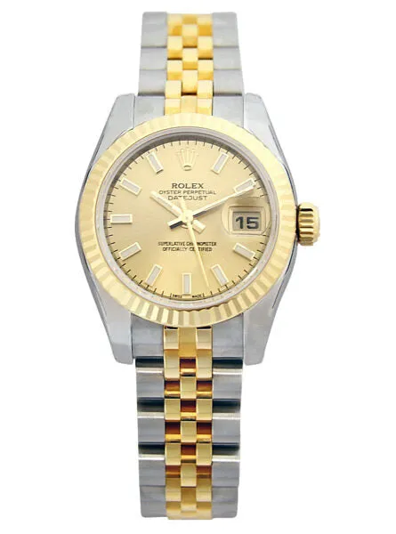 Rolex Lady Datejust 26 White Mother-of-pearl Dial Stainless Steel and 18K Yellow Gold Jubilee Bracelet Automatic Watch 179173MSJ 179173-MSJ