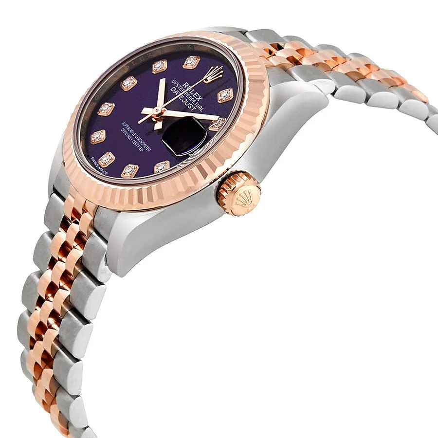 Rolex Lady-Datejust Aubergine Diamond Dial Automatic Ladies Watch 279171OBDJ
