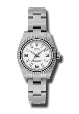 Rolex Lady Oyster Perpetual 26 White Dial Stainless Steel Oyster Bracelet Automatic Watch 176234WASO