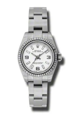 Rolex Lady Oyster Perpetual 26 White Dial Stainless Steel Oyster Bracelet Automatic Watch 176234WASO