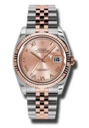 Rolex Oyster Perpetual Datejust 36 Champagne Dial Stainless Steel and 18K Everose Gold Jubilee Bracelet Automatic Men's Watch 116231CRJ