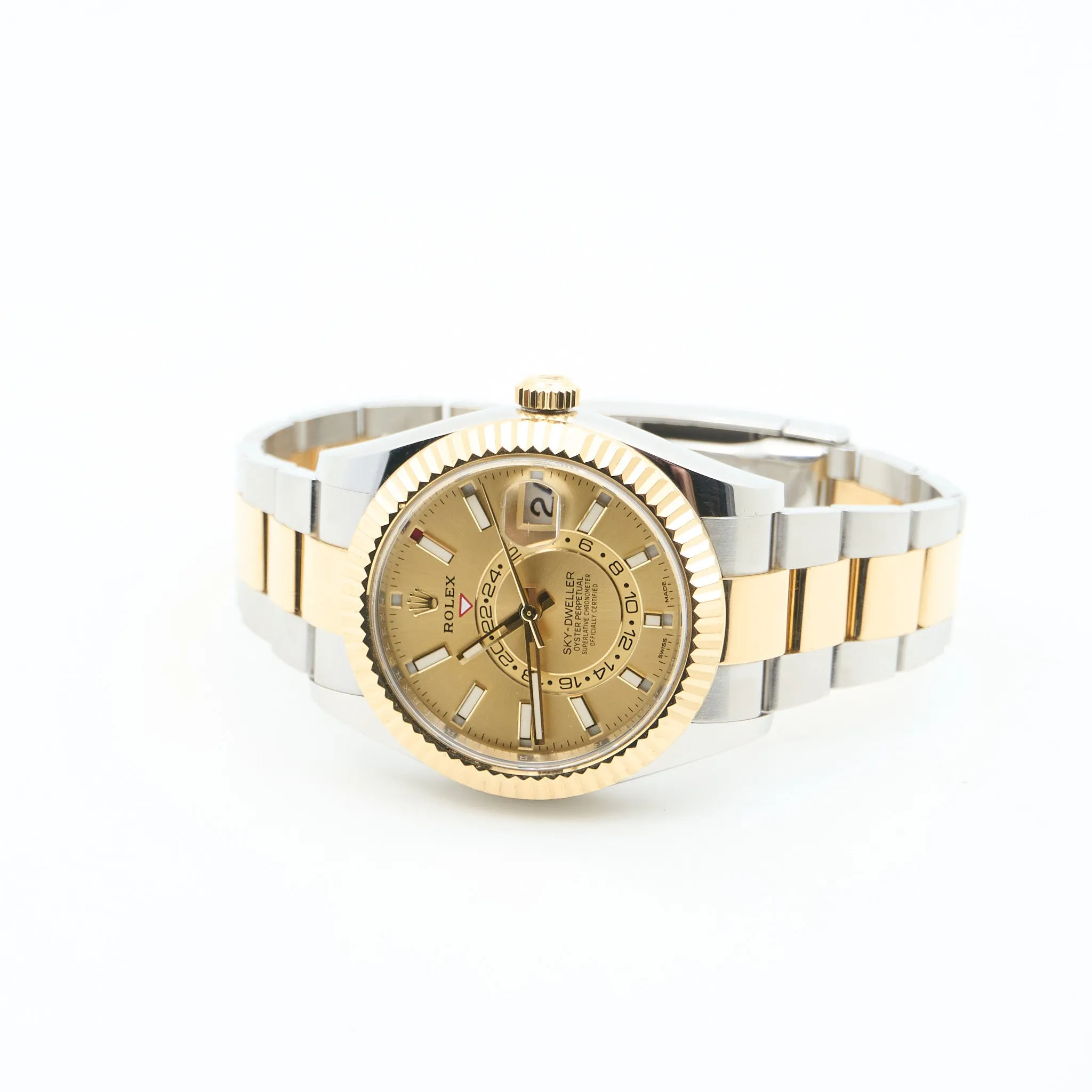 Rolex Sky-Dweller 41mm Oystersteel & Yellow Gold Champagne Dial 41mm