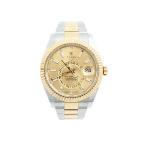 Rolex Sky-Dweller 41mm Oystersteel & Yellow Gold Champagne Dial 41mm