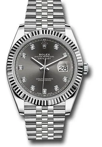 Rolex Steel and White Gold Rolesor Datejust 41mm Watch 126334 dkrdj