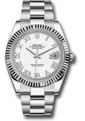 Rolex Steel and White Gold Rolesor Datejust 41mm Watch 126334 wro