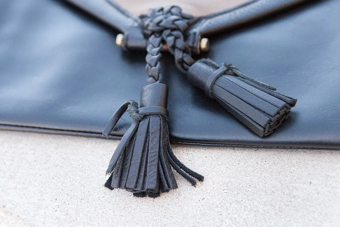 Savannah Leather Envelope Clutch and Crossbody Purse