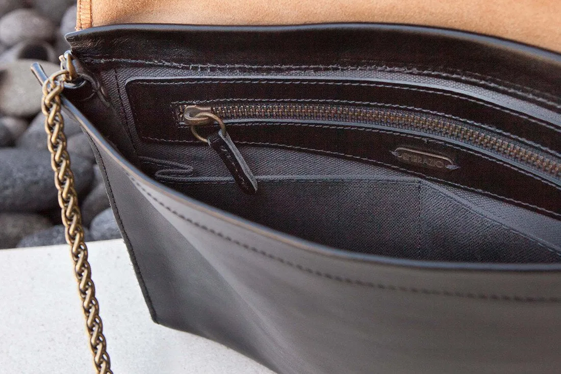 Savannah Leather Envelope Clutch and Crossbody Purse