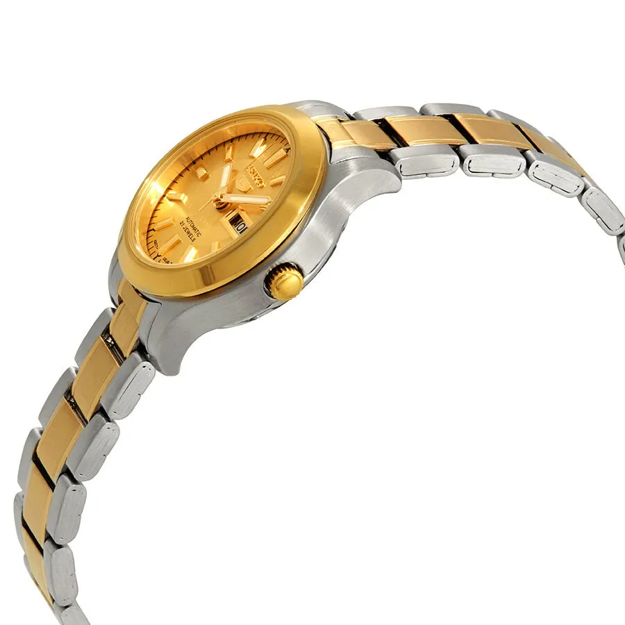 Seiko Series 5 Automatic Gold Dial Ladies Watch SYMD92