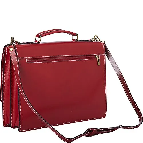 Sharo Leather Bags Thin Style Italian Leather Brief And Messenger Bag (Apricot)