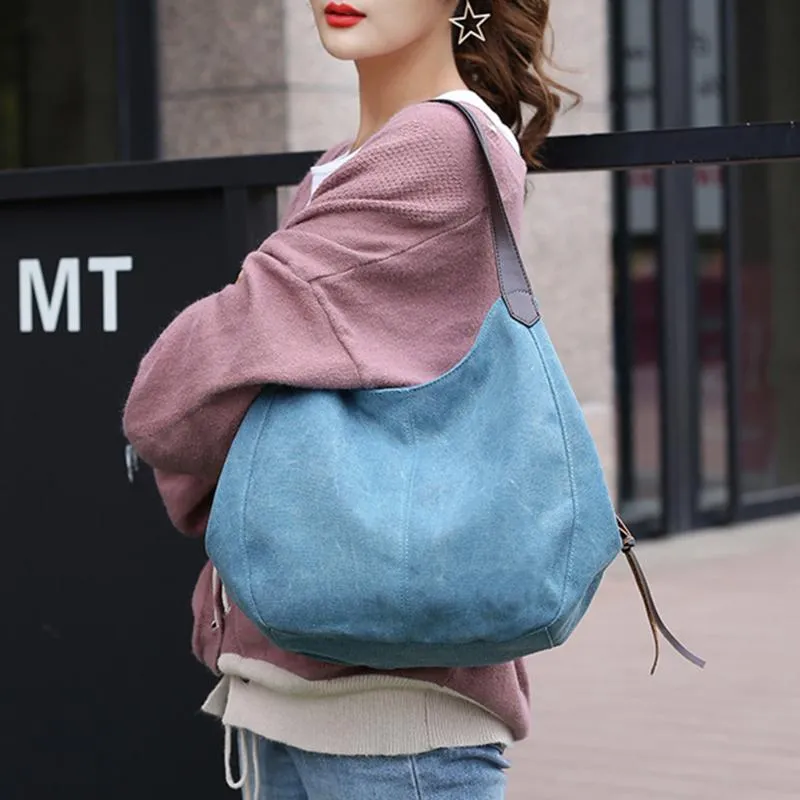 Sidiou Group Vintage Women Canvas Shoulder Bag  Ladies Casual Handbag Totes Sling Shoulder Bag