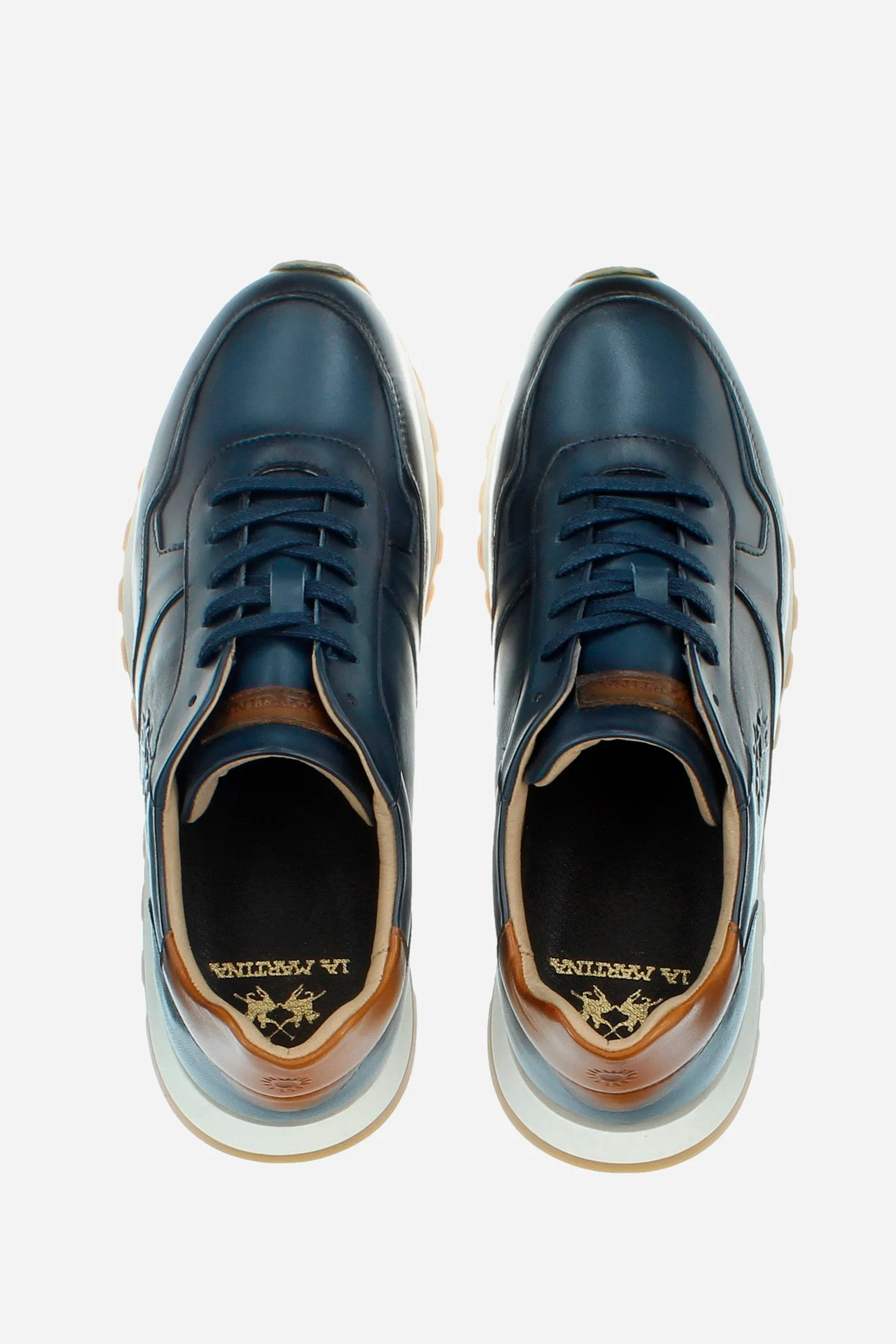 Sneaker uomo in morbida pelle di vitello buttero