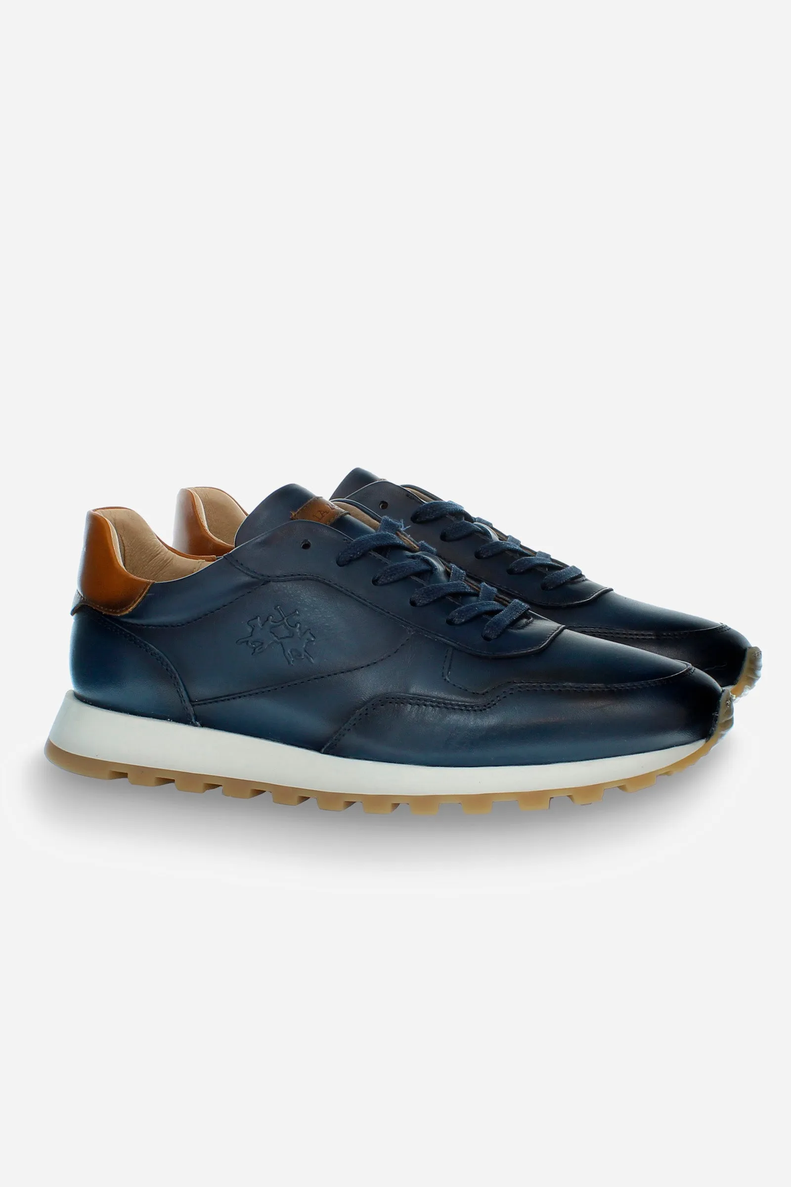 Sneaker uomo in morbida pelle di vitello buttero