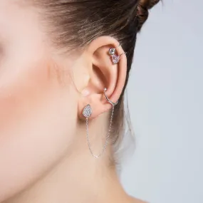 Stella Silver Threader Ear Cuffs Earrings Set