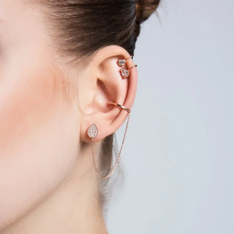 Stella Silver Threader Ear Cuffs Earrings Set