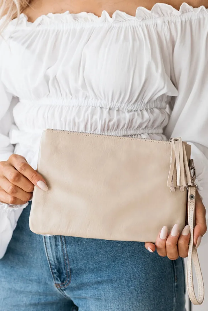 SUMMER TASSEL CLUTCH NATURAL