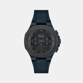 Taper Men's Black Chronograph Leather Watch 1514086