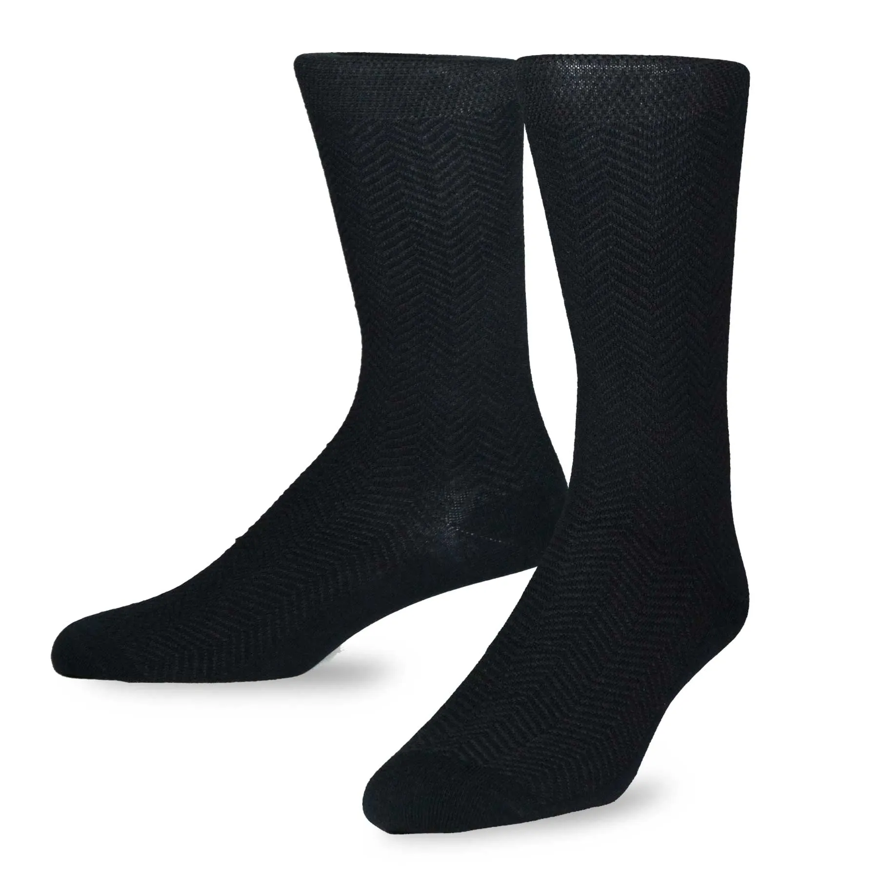 TeeHee Socks Men's Casual Bamboo Crew Black, Grey, Navy 3-Pack (50020)