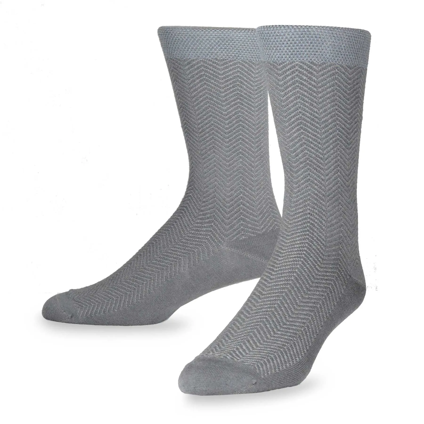 TeeHee Socks Men's Casual Bamboo Crew Black, Grey, Navy 3-Pack (50020)