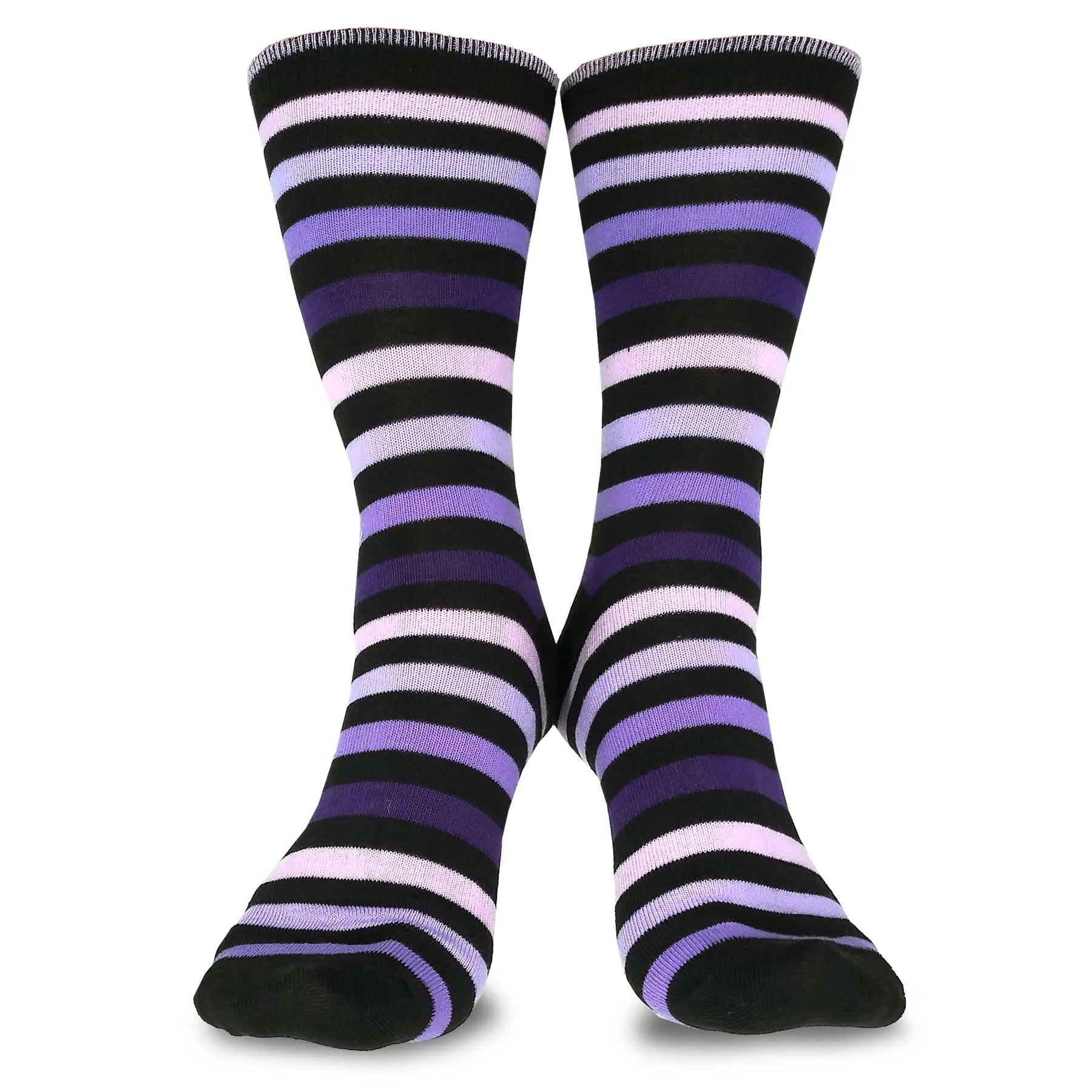 TeeHee Socks Women's Casual Polyester Crew This Stripe 12-Pack (1118894)