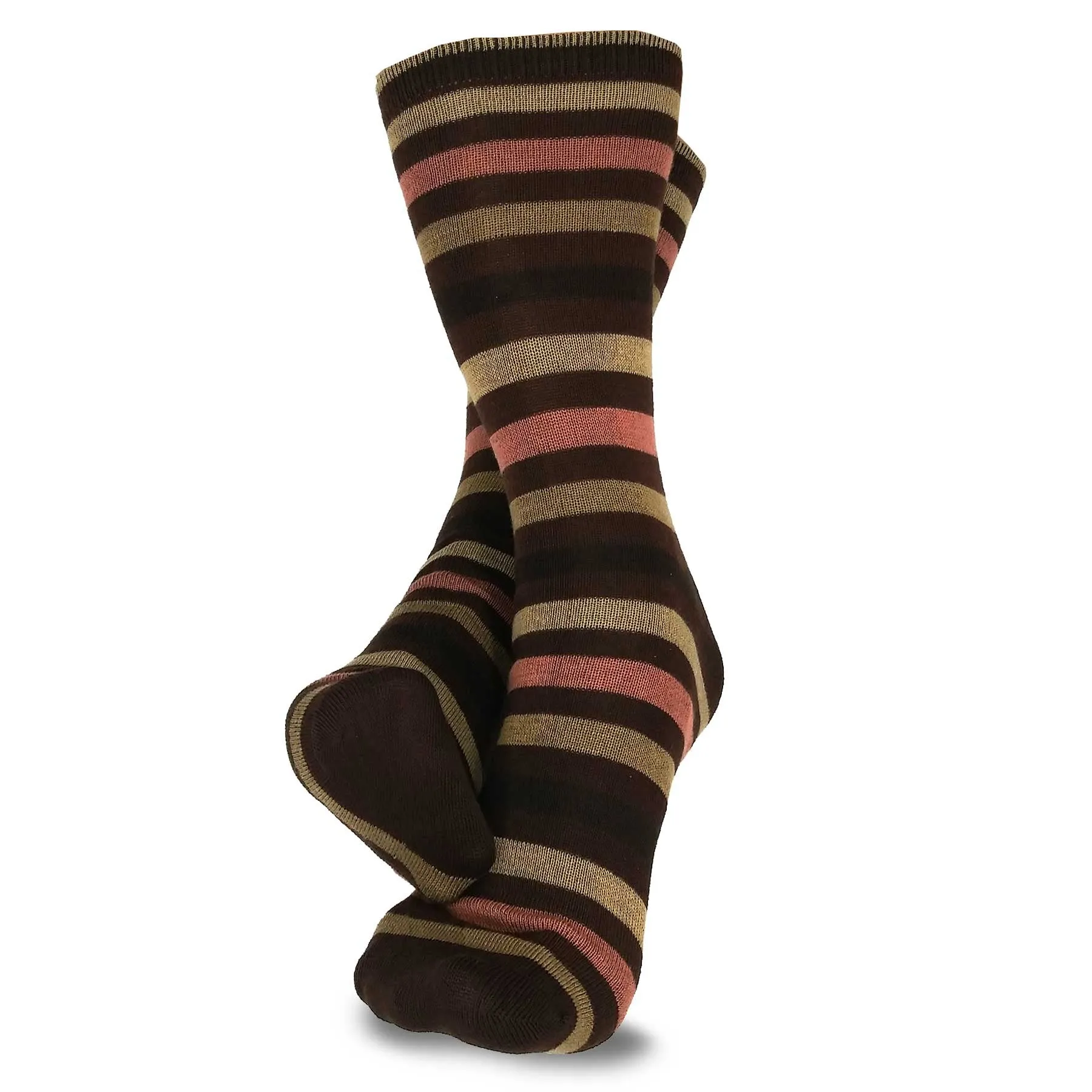 TeeHee Socks Women's Casual Polyester Crew This Stripe 12-Pack (1118894)