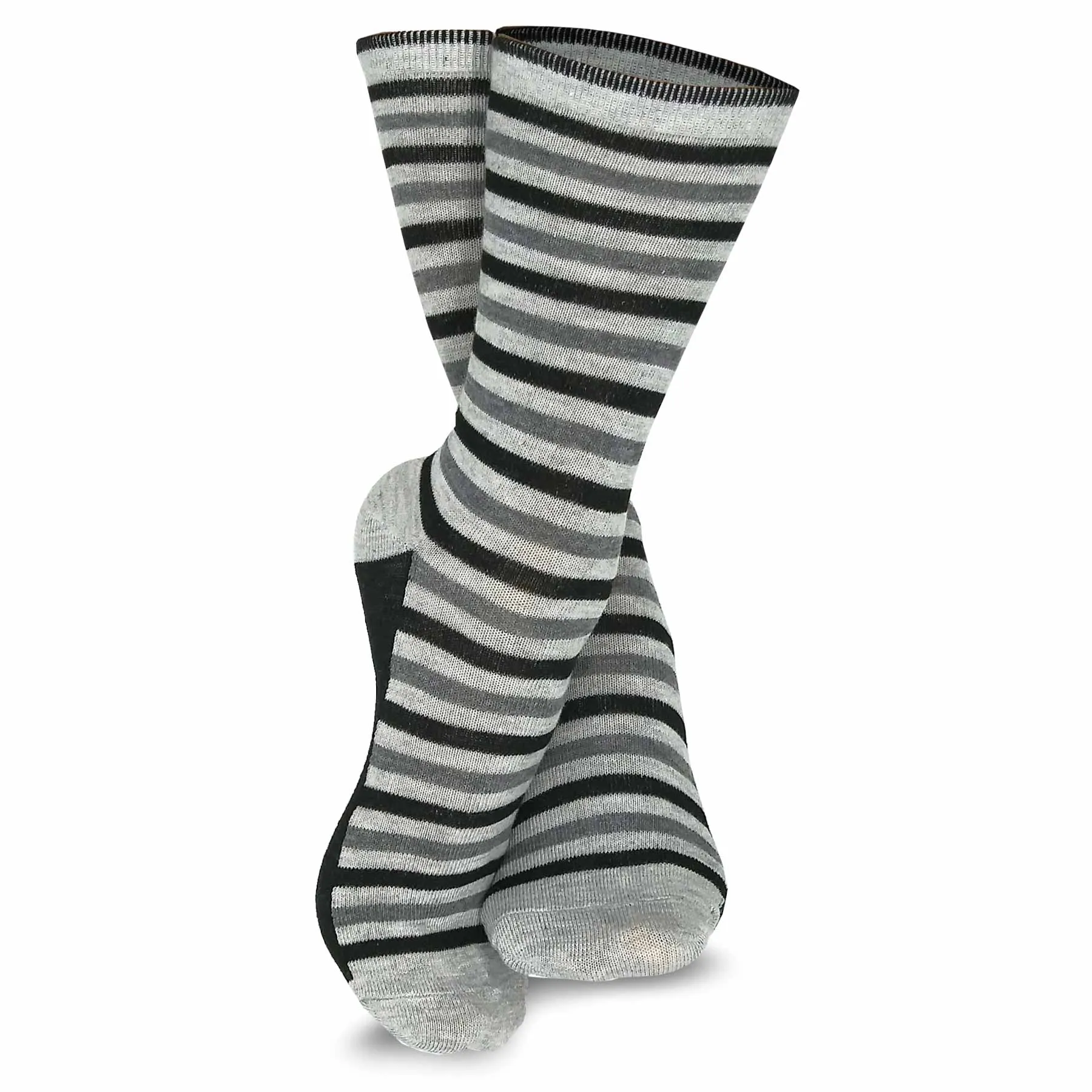 TeeHee Socks Women's Casual Polyester Crew This Stripe 12-Pack (1118894)