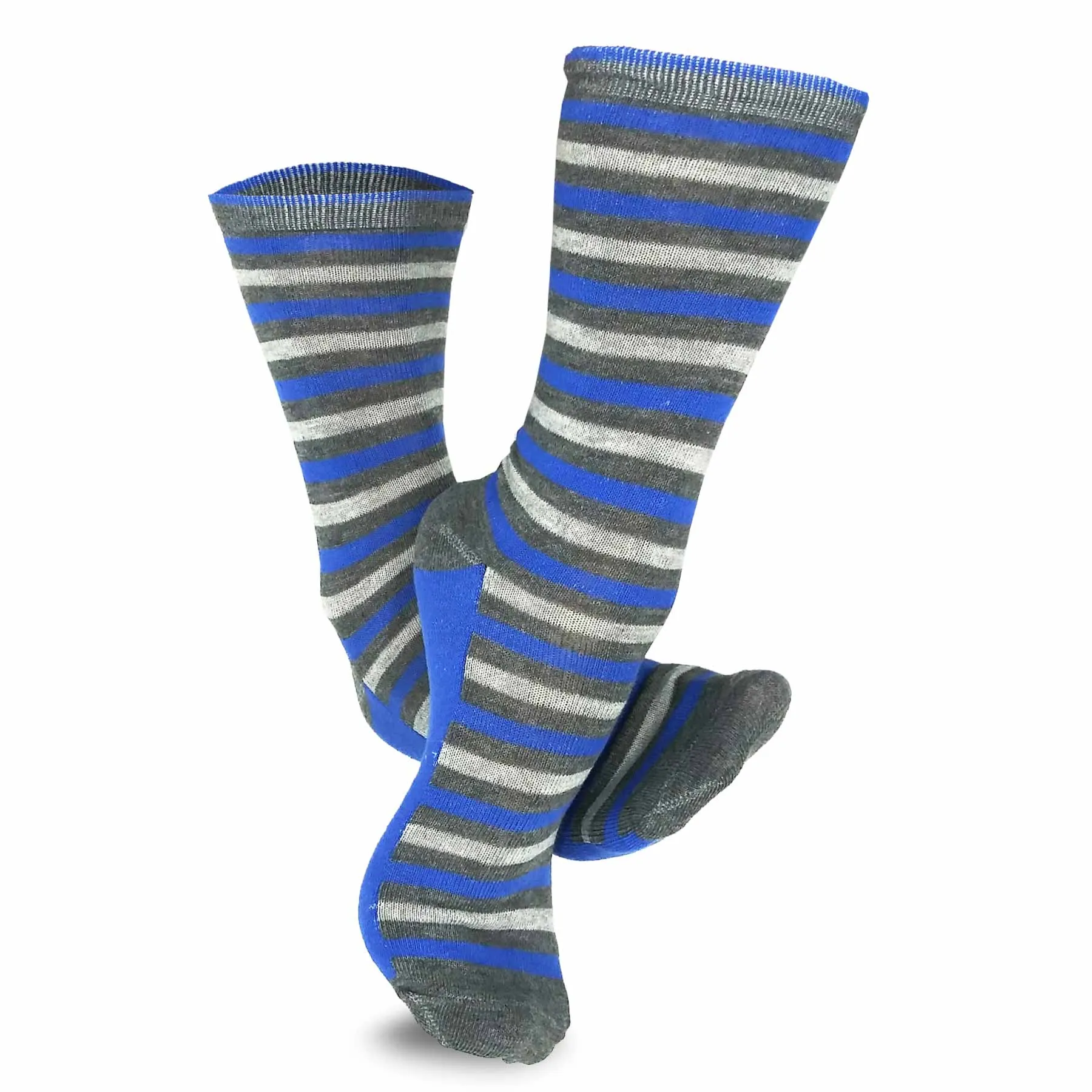 TeeHee Socks Women's Casual Polyester Crew This Stripe 12-Pack (1118894)