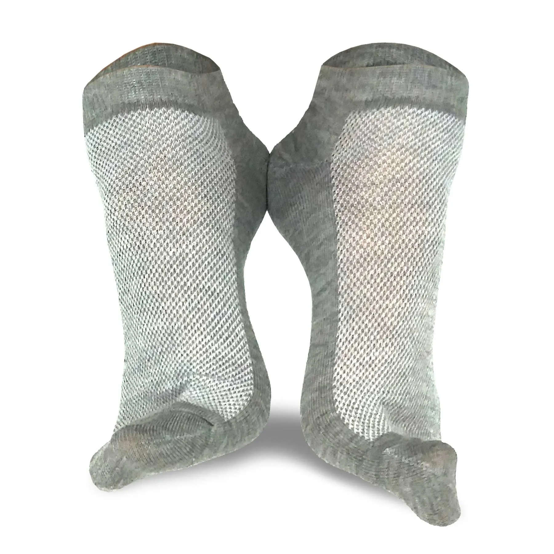 TeeHee Socks Women's Causal Polyester No Show Black/Grey 12-Pack (10051)