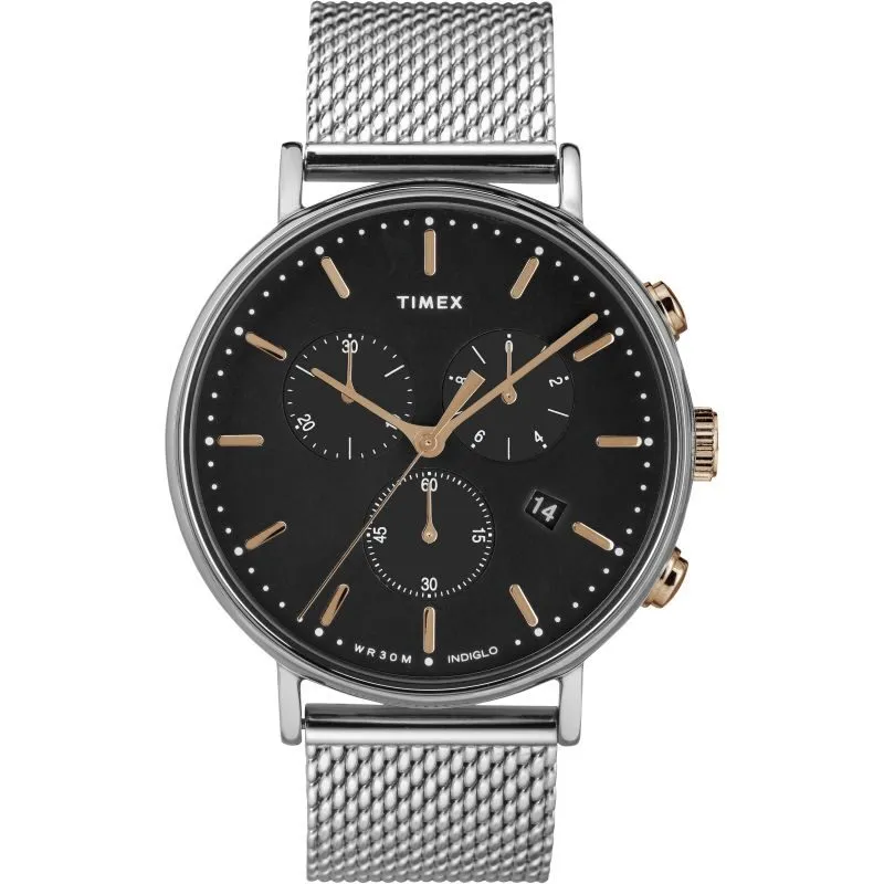 Timex Fairfield Chronograph Quartz Black Dial Men's Watch TW2T11400
