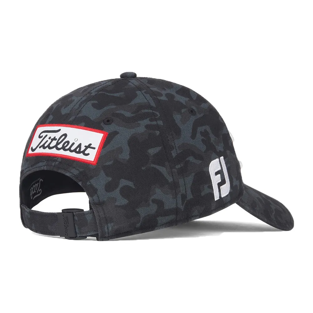 Titleist Tour Cotton Standard Curve Cap - Black/Camo