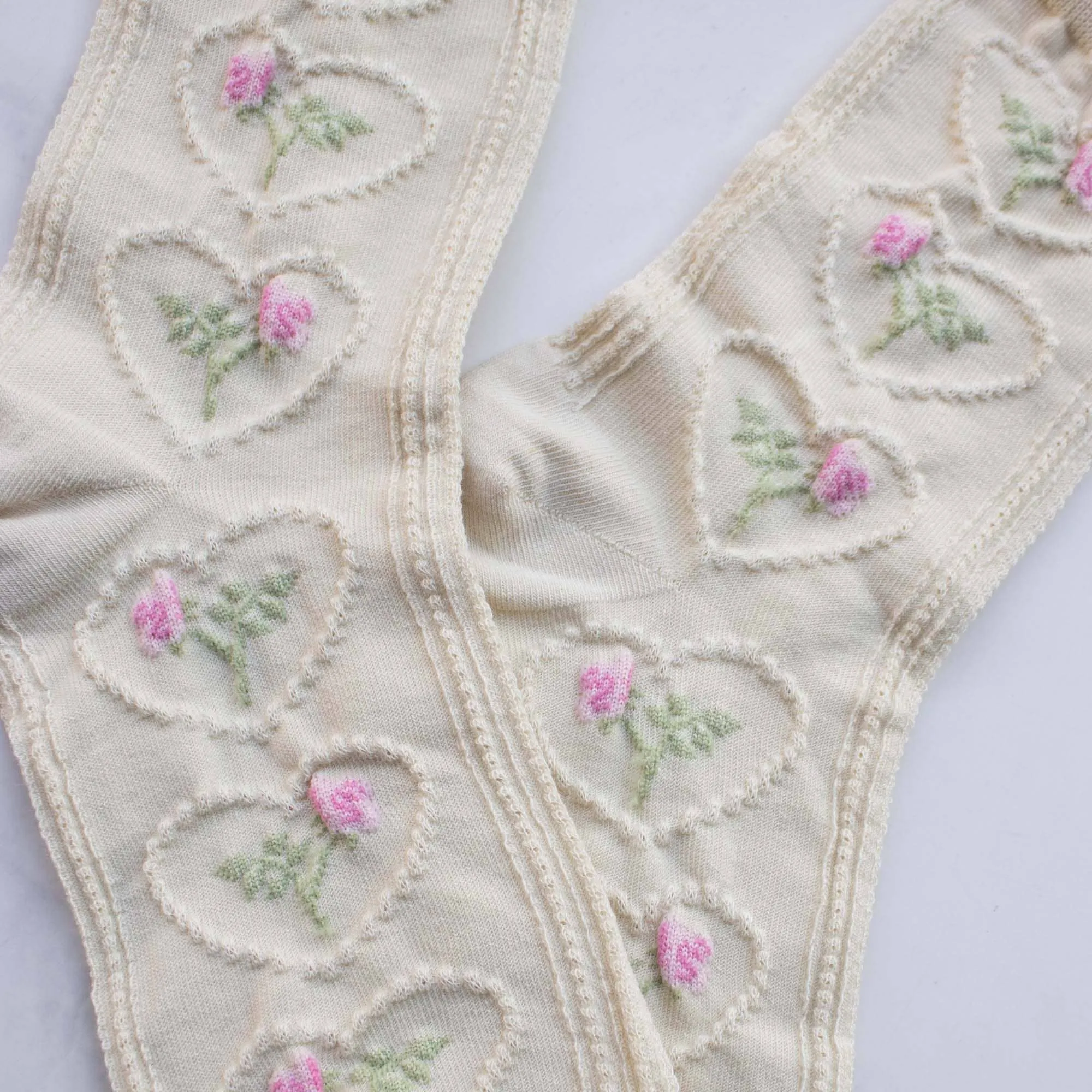 Vintage Rose & Heart Casual Socks