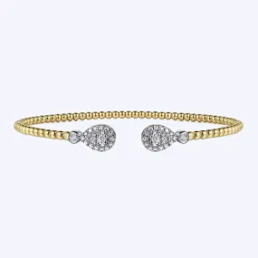 White and Yellow Gold Diamond Bangle