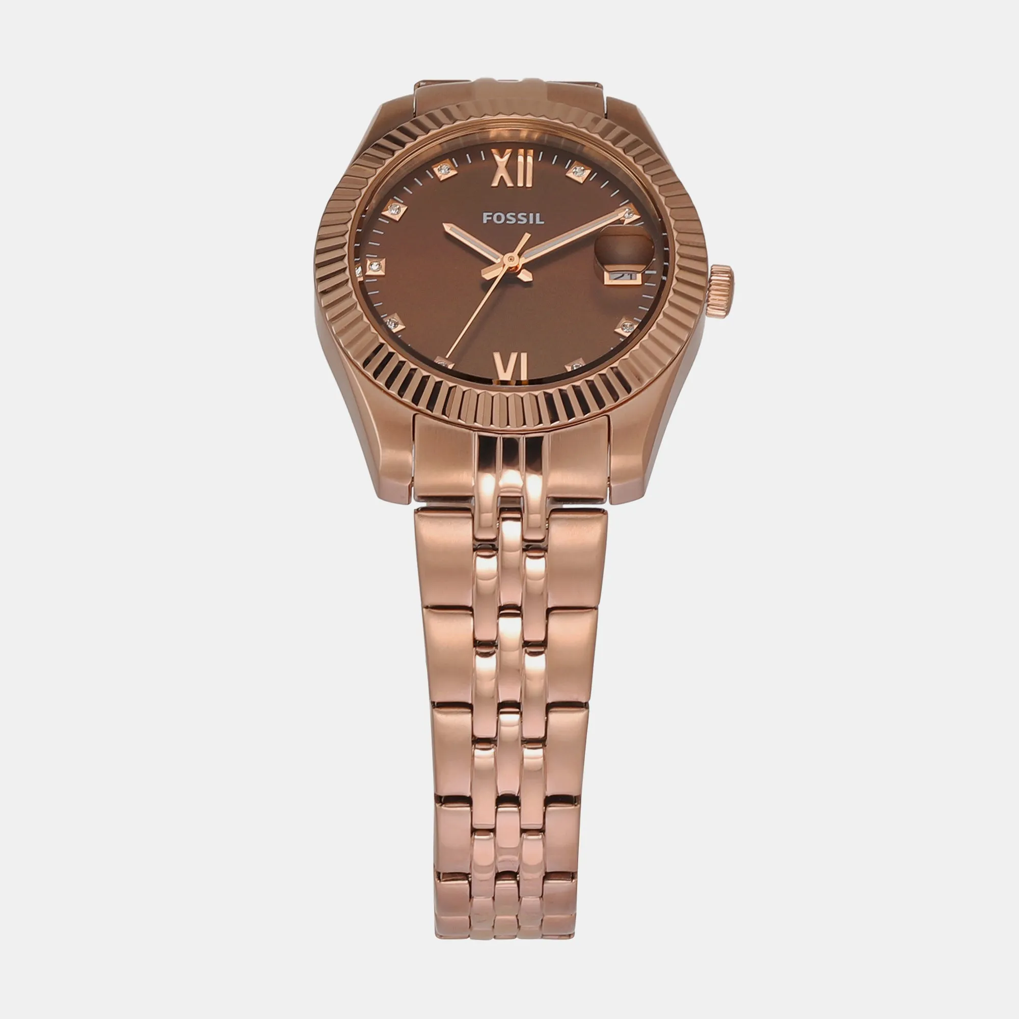 Women's Brown Analog Stainless Steel Watch ES5324